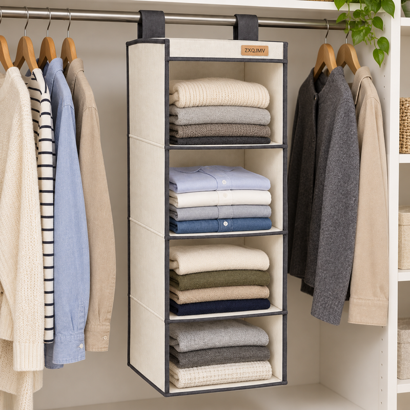 ZXQJMV Structured Hanging Closet Organizer